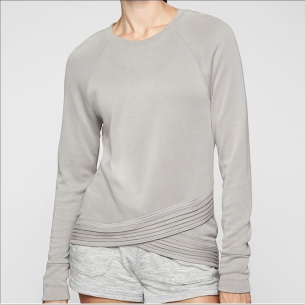 Athleta Serenity Modal Blend Criss Cross Pullover Sweatshirt